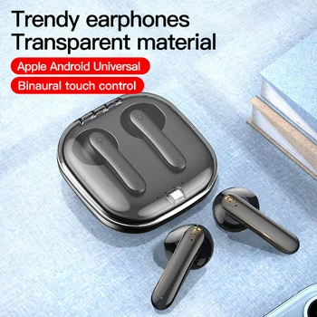 Безжични слушалки S5 Bluetooth Слушалка С прозрачен капак, Стерео True Wireless Binaural със зарядно устройство, Спорт с ниско закъснение Изображение
