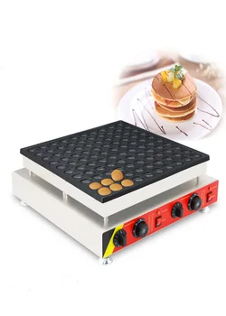 Електрическа холандска вафельница Poffertjes Grill Mini Pancake Machne на 100 дупки Изображение