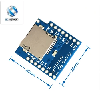 Смарт електроника Micro SD Shield за модул D1 mini TF Изображение