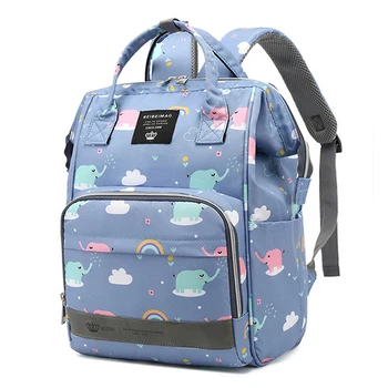 Чанта за пелени с голям капацитет, водоустойчива раница за пътуване на открито, Чанта за бременни, Детски чанти за памперси, чанта за количка Изображение