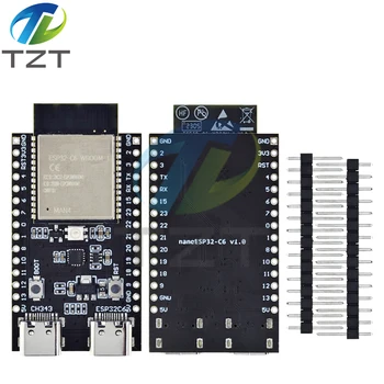 ESP32/ESP32-C6 WiFi + Bluetooth Интернет на Нещата Двойна такса развитие Type-C Основната такса ESP32-C6-DevKit C N4R2 За Arduino Изображение