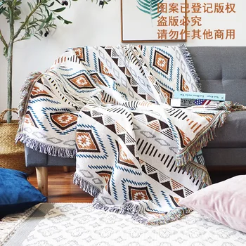 Вязаное воал от нишки на легло, диван, каре, Мека кърпа, Гоблени, покривки за маси, Изображение