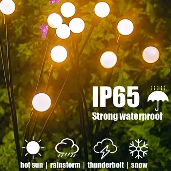 Слънчева светлина-светулките, Градинска водоустойчива led лампа за градина и тревна площ, Слънчев bobble слънчева светлина, Пейзаж Украса на вътрешния двор Изображение